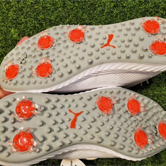 NWT Puma Ignite golf shoes snickers with orange spikes Sz 5C no box unisex - Picture 4 of 8